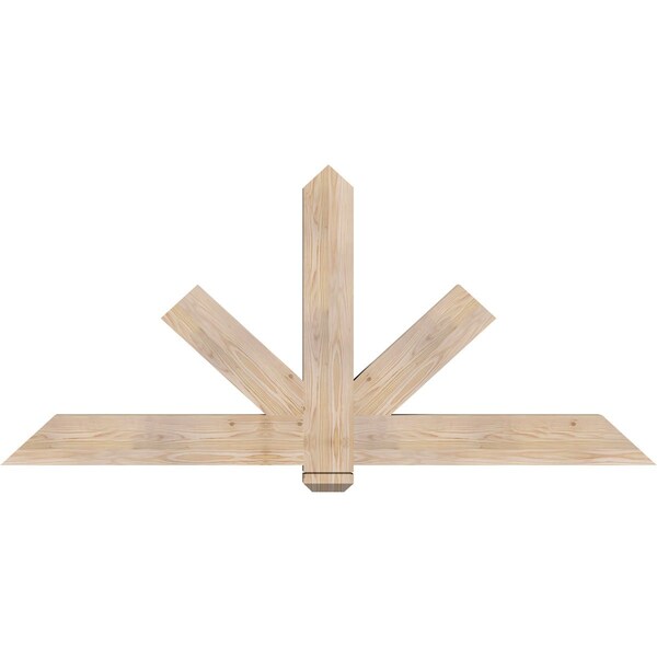 Ekena Millwork Kennewick Smooth Timber Gable Bracket, Douglas Fir, 72"W x 33"H x 3 1/2"D x 5 1/2"F, 11/12 Pitch GBW072X33X0406KEN00SDF - main